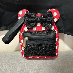 Disney Parks Minnie Polka dot Loungefly wristlet